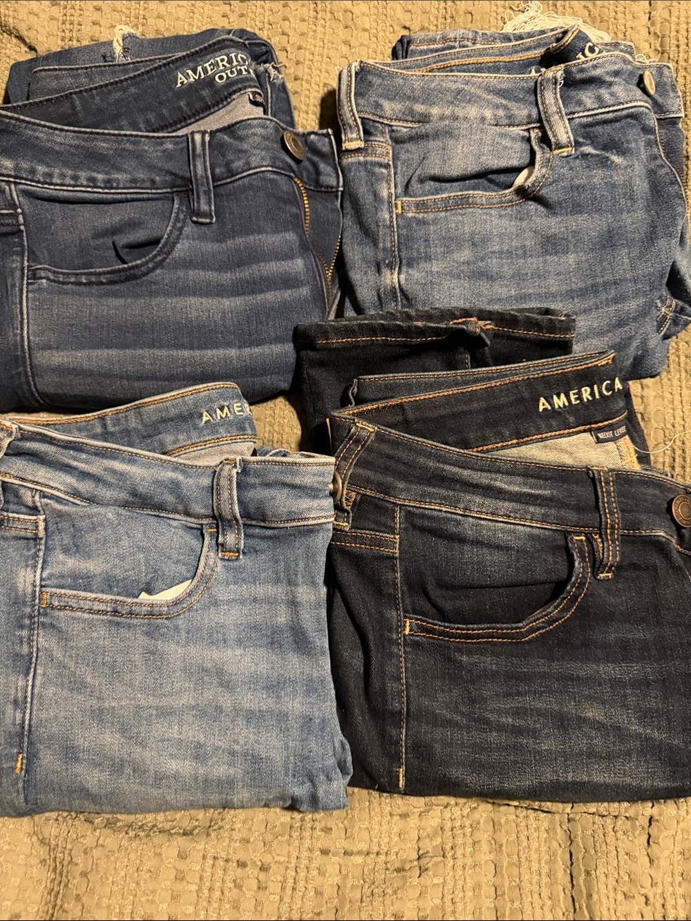 American Eagle Outfitters Women's Skinny Jeans - Multiple Blue Washes